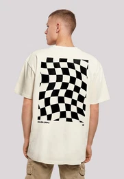 T-Shirt Wavy Schach Muster Print