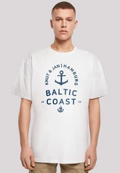 F4NT4STIC T-Shirt Ostsee Logo Knut & Jan Hamburg Dunkelblau/Weiß/Creme/Blau/Hellblau