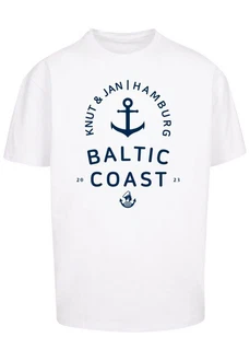 F4NT4STIC T-Shirt Ostsee Logo Knut & Jan Hamburg Dunkelblau/Weiß/Creme/Blau/Hellblau