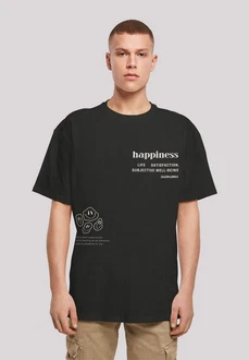 F4NT4STIC T-Shirt happiness OVERSIZE TEE Schwarz