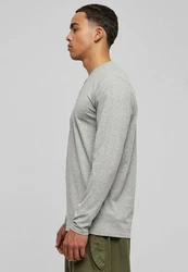 URBAN CLASSICS T-Shirt Urban Classics Herren Basic Henley L/S Tee Grau/Hellgrau