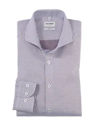 OLYMP Businesshemd (2122/44) Lila/Rosa/Dunkelblau