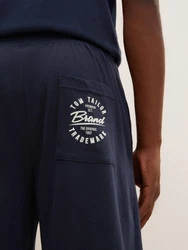 TOM TAILOR Pyjamahose Shorts Dunkelblau/Blau