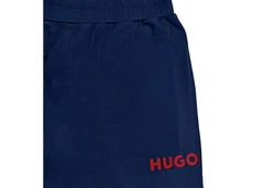 HUGO Loungehose Labelled Pants Dunkelblau/Blau
