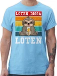 Shirtracer T-Shirt Lten Digga Lten Vintage Party & Alkohol Herren weiß/bunt