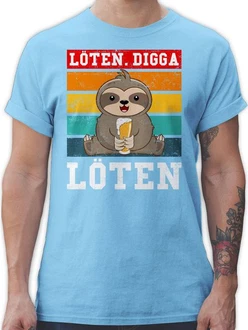 Shirtracer T-Shirt Lten Digga Lten Vintage Party & Alkohol Herren Shirtracer T-Shirt Lten Digga Lten Vintage Party & Alkohol Herren