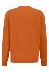 FYNCH-HATTON Strickpullover V-Neck Pullover Sweatshirt Orange