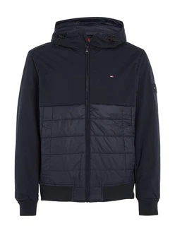 Tommy Hilfiger Steppjacke CL MIX MEDIA HOODED JACKET Dunkelblau