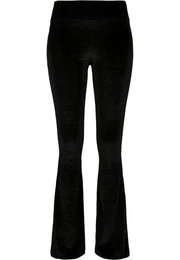 Leggings Damen Ladies High Waist Velvet Boot Cut Leggings (1-tlg)