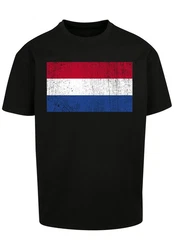 F4NT4STIC T-Shirt Netherlands Niederlande Holland Flagge Print Schwarz/Mischfarben