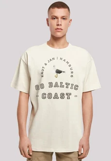 F4NT4STIC T-Shirt Mwe Knut & Jan Hamburg Khaki/Braun/Weiß/Beige F4NT4STIC T-Shirt Mwe Knut & Jan Hamburg Khaki/Braun/Weiß/Beige