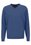 FYNCH-HATTON Strickpullover V-Neck Pullover Sweatshirt Blau/Dunkelblau/Hellblau
