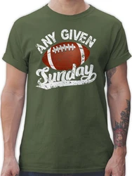Shirtracer T-Shirt Any given Sunday mit Football weiß