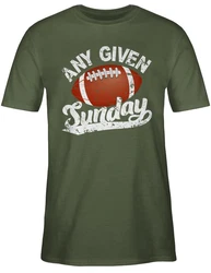 Shirtracer T-Shirt Any given Sunday mit Football weiß