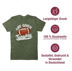 Shirtracer T-Shirt Any given Sunday mit Football weiß