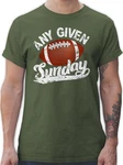 Shirtracer T-Shirt Any given Sunday mit Football weiß