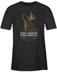 Shirtracer T-Shirt In mei Lederhosn kumm i nimmer nei - Hirsch - Spruch Mode für Oktoberfest Herren Braun/Rot/Grün/Beige/Schwarz