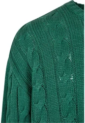 Urban Classics Rundhalspullover Boxy Sweater Dunkelgrün/Grün
