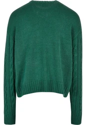 Urban Classics Rundhalspullover Boxy Sweater Dunkelgrün/Grün