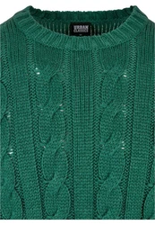 Urban Classics Rundhalspullover Boxy Sweater Dunkelgrün/Grün