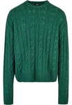Urban Classics Rundhalspullover Boxy Sweater Dunkelgrün/Grün