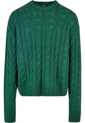 Urban Classics Rundhalspullover Boxy Sweater Dunkelgrün/Grün