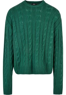 Urban Classics Rundhalspullover Boxy Sweater Dunkelgrün/Grün