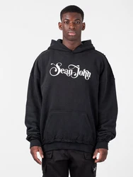 Sean John Retro Logo Peached Hoodie Schwarz/Dunkelblau