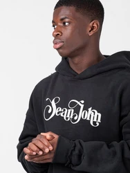 Sean John Retro Logo Peached Hoodie Schwarz/Dunkelblau