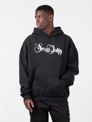 Sean John Retro Logo Peached Hoodie Schwarz/Dunkelblau