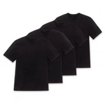 Schiesser T-Shirt V-Ausschnitt (4-tlg) Schwarz/Dunkelgrau/Dunkelblau