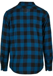 URBAN CLASSICS T-Shirt Urban Classics Herren Checked Flanell Shirt Blau/Türkis/Hellblau