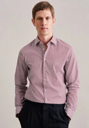 Businesshemd Slim Slim Langarm Kentkragen Druck