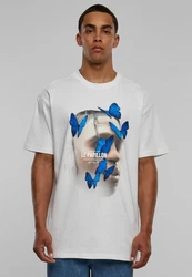 Mister Tee Herren Le Papillon Tee Weiß/Blau/Hellblau