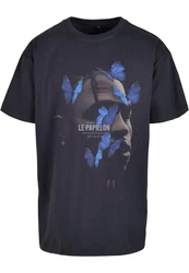 Mister Tee Herren Le Papillon Tee Dunkelblau/Lila