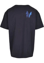 Mister Tee Herren Le Papillon Tee Dunkelblau/Lila