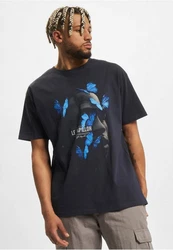 Mister Tee Herren Le Papillon Tee Dunkelblau/Lila