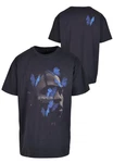 Mister Tee Herren Le Papillon Tee Dunkelblau/Lila