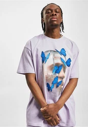 Mister Tee Herren Le Papillon Tee Lila