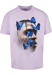 Mister Tee Herren Le Papillon Tee Lila
