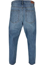 URBAN CLASSICS Herren Cropped Tapered Jeans Blau/Hellblau/Fliederfarben