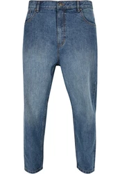 URBAN CLASSICS Herren Cropped Tapered Jeans Blau/Hellblau/Fliederfarben