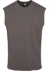URBAN CLASSICS T-Shirt Open Edge Sleeveless Tee Grau/Braun/Dunkelgrau/Khaki/Hellgrau
