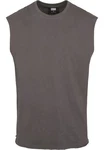 URBAN CLASSICS T-Shirt Open Edge Sleeveless Tee Grau/Braun/Dunkelgrau/Khaki/Hellgrau