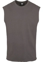 URBAN CLASSICS T-Shirt Open Edge Sleeveless Tee Grau/Braun/Dunkelgrau/Khaki/Hellgrau