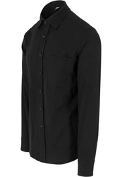 URBAN CLASSICS T-Shirt Urban Classics Herren Checked Flanell Shirt Schwarz