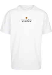 MisterTee K-Pop Heavy Oversize Tee (1-tlg) Weiß/Creme/Gelb