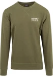 MisterTee Rundhalspullover Cash Only Crewneck Dunkelgrün/Khaki