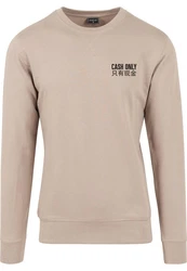 MisterTee Rundhalspullover Cash Only Crewneck Khaki/Beige/Braun/Grau