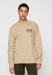 MisterTee Rundhalspullover Cash Only Crewneck Khaki/Beige/Braun/Grau